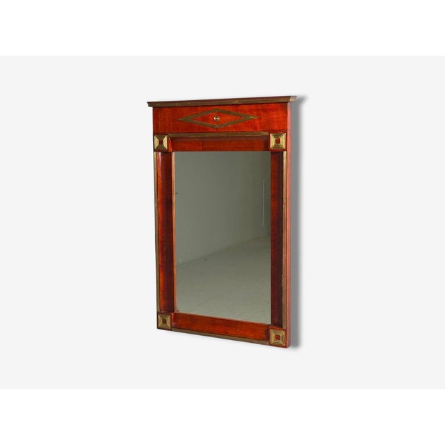 Russian Neoclassical, Wall Mirror, Mahogany, Bronze, Baltic States, 1860s For Sale - Image 4 of 13