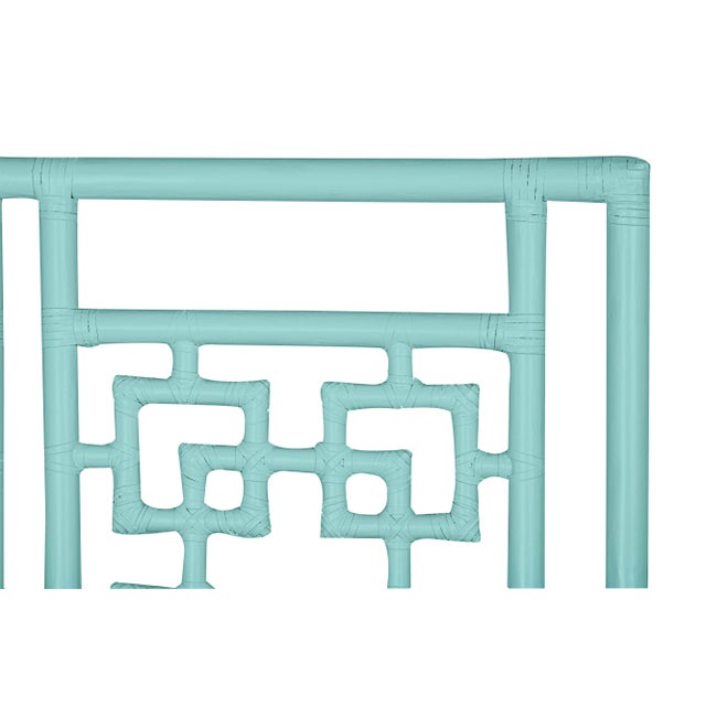 Coastal Palm Springs Headboard Twin - Turquoise For Sale - Image 3 of 5