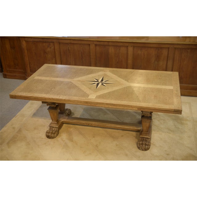 Large Sculptural Oak Table, 1950s For Sale - Image 4 of 14