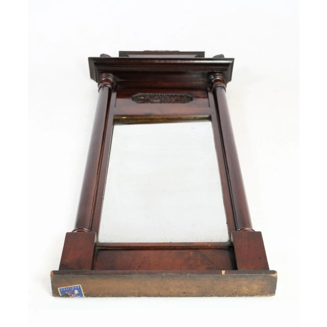 Antique Empire Mahogany Mirror, 1840s For Sale - Image 4 of 10