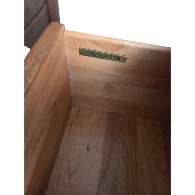 Ethan Allen 1990s Ethan Allen Cassidy Coffee Table Rectangular Cocktail Storage 2 Drawer Map Chest For Sale - Image 4 of 17