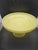 Vintage Canary Yellow Milk Glass Uranium Pedestal Compote