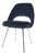 Saarinen Executive Armless Chairs in Navy Velvet For Sale
