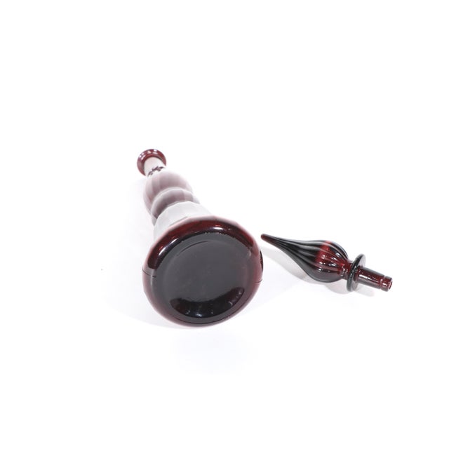 Amethyst Mid Century Empoli Rossini Amethyst Glass Genie Bottle Made in Italy C 1950/60's For Sale - Image 8 of 9