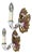20th Century Wall Lamps in Limoges Porcelain and Gold, France, Set of 2 For Sale