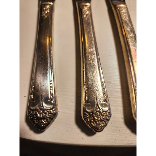 1950s 1950s Rogers & Bros Starlight 24 Place Silver Plated Flatware Set For Sale - Image 5 of 10