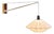 Suspendable Wall Lamp with Brass and Wood Details, 1960s For Sale