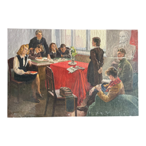 1960’s Social Realism Soviet Large Scale Painting