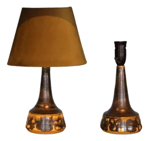 Vintage Ceramic Table Lamps from Danish Bornholm, 1960s, Set of 2