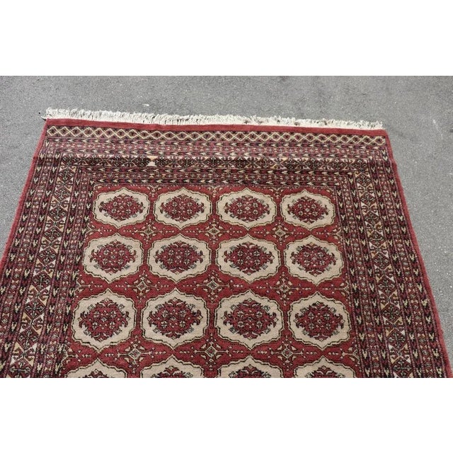 1920s Antique Handmade Bokhara Rug For Sale - Image 5 of 11