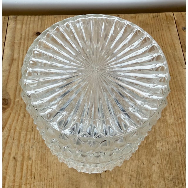 1970s White Porcelain and Glass Ceiling Light, 1970s For Sale - Image 5 of 14