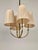 4-Arm Chandelier in Brass with Silk Shades, Austria, 1930s For Sale - Image 3 of 17