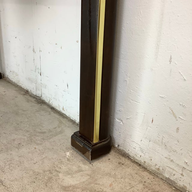 Hollywood Regency Burl & Brass Inlaid End Table For Sale - Image 12 of 12