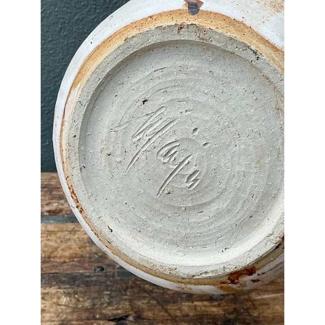 Vintage Abstract Stoneware Vase For Sale - Image 9 of 12