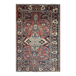 Antique Persian Feraghan Sarouk Rug, 3'4" X 4'10"