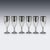 1980s Vintage 20th Century English Silver Champagne Flutes, London, 1986, Set of 6 For Sale - Image 5 of 13