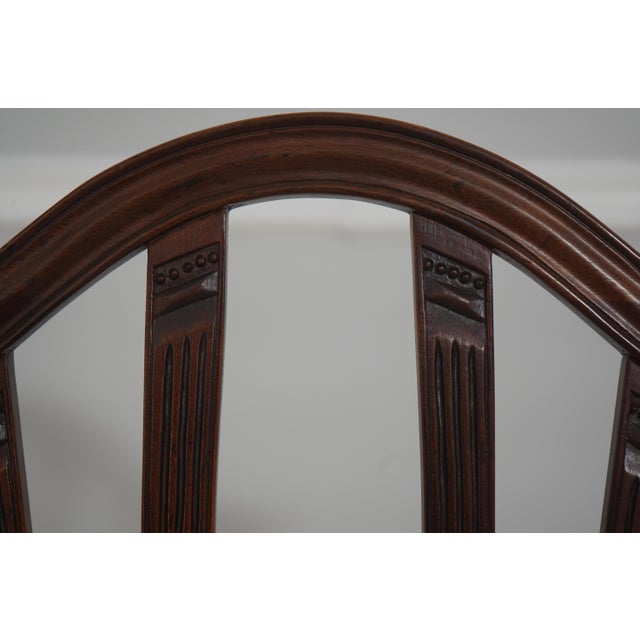Set of 8 Baker Mahogany Shield Back Dining Chairs For Sale - Image 12 of 18