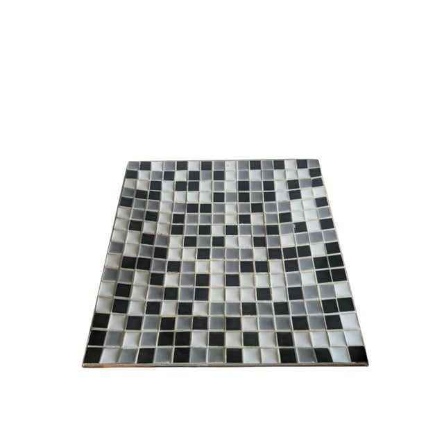 Metal Mid Century Modern Tiled Catchall Dish For Sale - Image 7 of 13