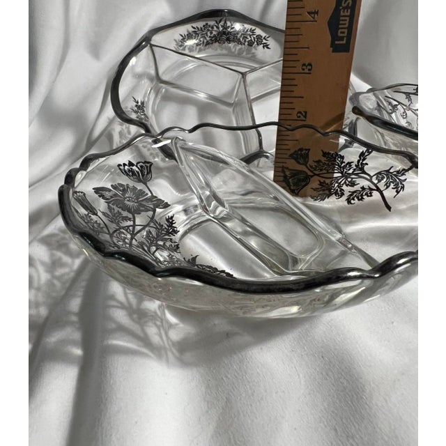 Vintage Silver City Glass Serving Pieces - Set of 3 For Sale - Image 10 of 11