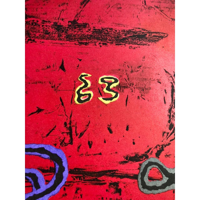 William Brice, Untitled #11 Two Forms Red Ground Abstract Expressionist Aquatint Etching, 1990 For Sale - Image 4 of 10