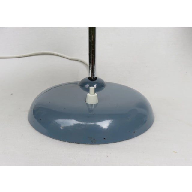 Dove Blue and Chrome Table Lamps from Kaiser Leuchten, 1950s, Set of 2 For Sale - Image 13 of 16
