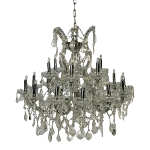 Venetian Style Crystal Chandelier, 19 Light