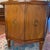1970s Round Top Hexagon Two Door Cabinet End Table With Brass Ring Pulls and Leg Caps For Sale - Image 10 of 10