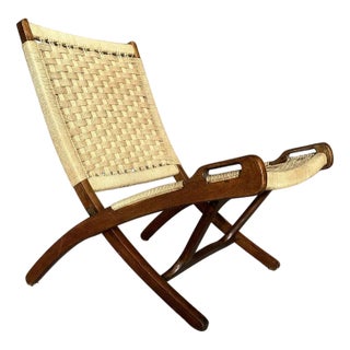 Lounge Chair with Rope Seats and Backrest, 1960s For Sale