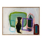 Family Portrait #5 (Framed Contemporary Abstract Multimedia Painting), Guy Lyman For Sale