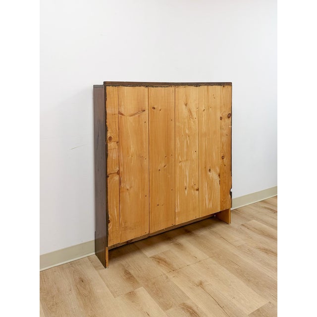 Vintage MCM Solid Walnut Four Shelf Bookcase Shallow Display MidCentury Shelving For Sale - Image 17 of 17