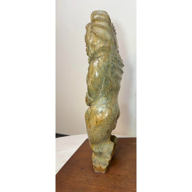1980s Gigantic Carved Christensen Soapstone Stone Eskimo Inuit Canadian Art Sculpture For Sale - Image 16 of 18