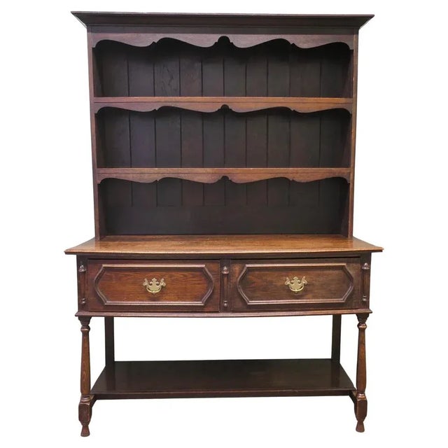 Brown Victorian Welsh Gothic Country Oak Dresser, 1890 For Sale - Image 8 of 8