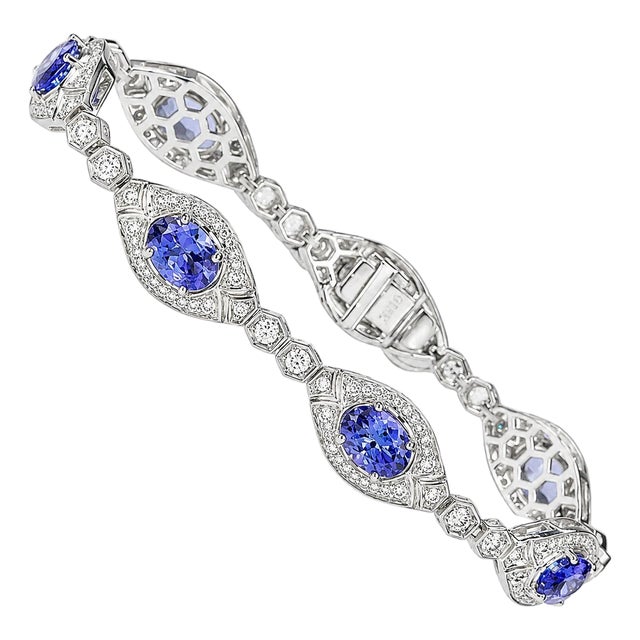 18k Tanzanite Bracelet For Sale