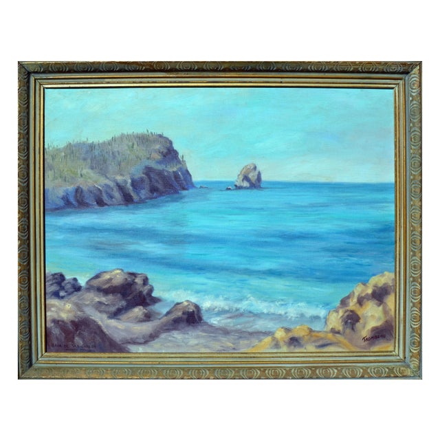 1950s Mid Century Baja De San Carlos Landscape by Theron Trombeau For Sale - Image 5 of 5