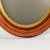 Late 19th Century Large Antique Deep Wood Framed Oval Mirror With Gold Accent For Sale - Image 5 of 17