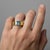Modern Topaz Solitaire Ring for Men Silver, Gold, Size 9.5 For Sale - Image 3 of 6