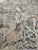 Large vintage Jacquard-woven pastoral tapestry depicting an idyllic European country landscape with elegantly dressed...