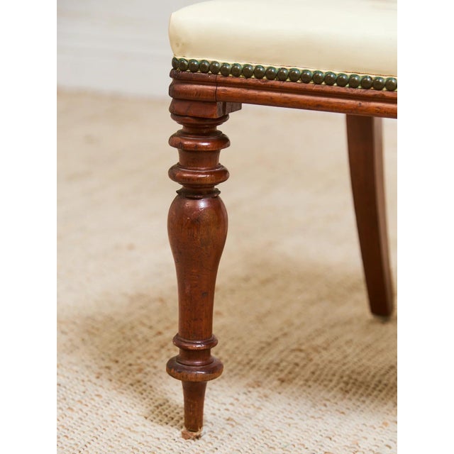 Art Deco 1940’s Carved Sweetheart Chairs Set of Six For Sale - Image 3 of 10