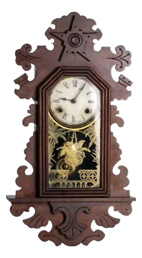 Wall Clock in Walnut