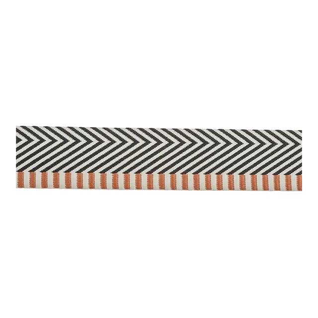 Schumacher Chevron Twill Tape in Black For Sale