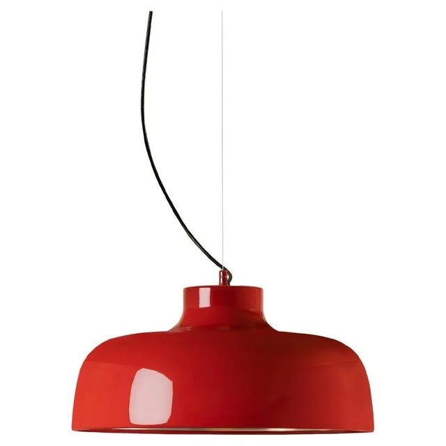 Red M68 Pendant Lamp by Miguel Mila For Sale - Image 9 of 9
