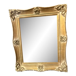 Vintage Rococo Revival Ornate Gilt Wood & Gesso Picture Frame Baroque Scrollwork Large Decorative Frame For Sale