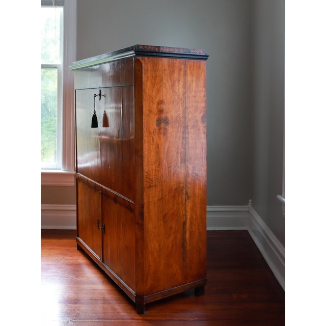 19th C Biedermeier Secretary Desk, Secrétaire À Abattant For Sale - Image 10 of 18