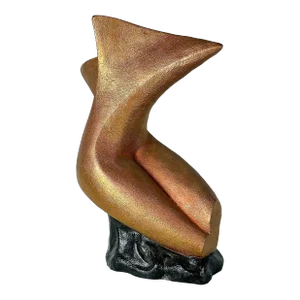 Faux Bronzed Plaster Abstract Nude Sculpture Circa 1980s