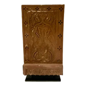 Antique Terracotta Palace Fragment on Stand Sculpture
