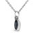 Contemporary 10K White Gold Oval Blue Sapphire and Diamond Double Charm Pendant Necklace - 18" Inches For Sale - Image 3 of 5