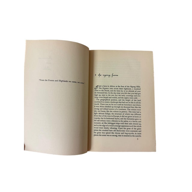 Textile 1938 First Edition Out of Africa Hardcover Book Isak Dinesen For Sale - Image 7 of 13