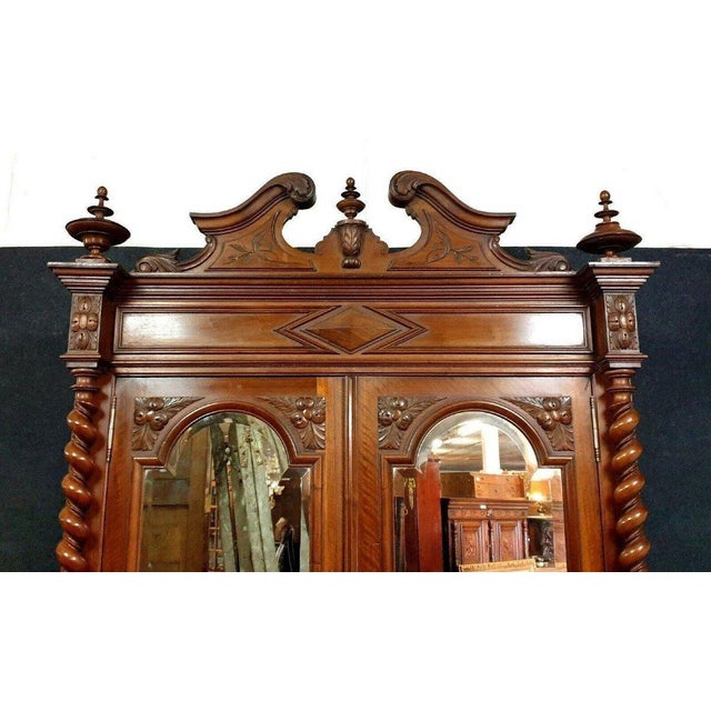 Renaissance Hunting Lodge Bookcase in Walnut For Sale - Image 4 of 6