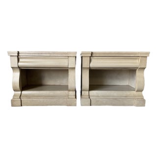 Ralph Lauren Neoclassical Style With Drawer Nightstands – Pair For Sale
