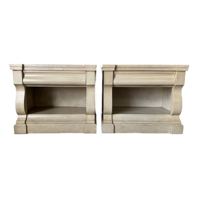 Ralph Lauren Neoclassical Style With Drawer Nightstands – Pair For Sale